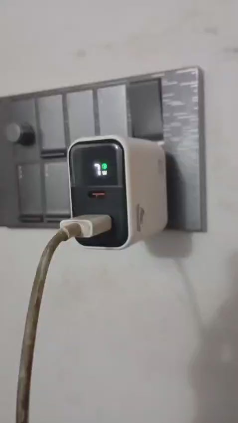 45W Multi Protocol Dual Port Travel Fast Charger Model GCH 20 With Integrated EU Europlug Type C Connector