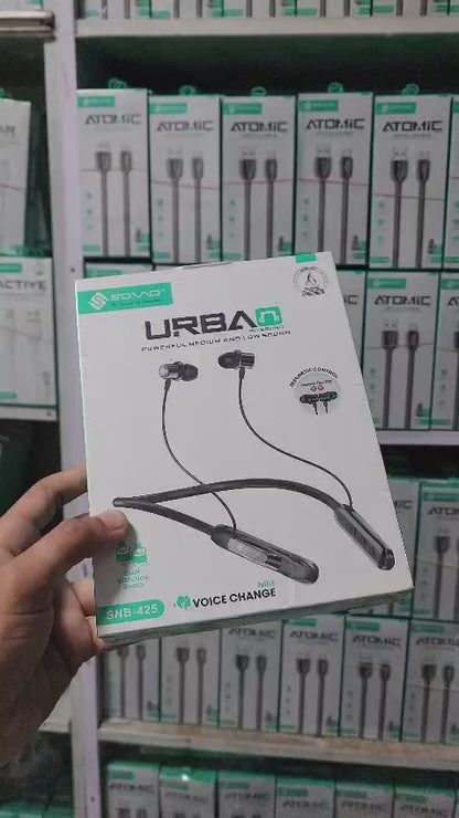 SOVO URBAN SNB-425 MAGNETIC TOUCH NECKBAND Sovo SNB-425 Neckband | HD Sound | 60H Battery | Magnetic Control | Voice Change | V5.3 Bluetooth