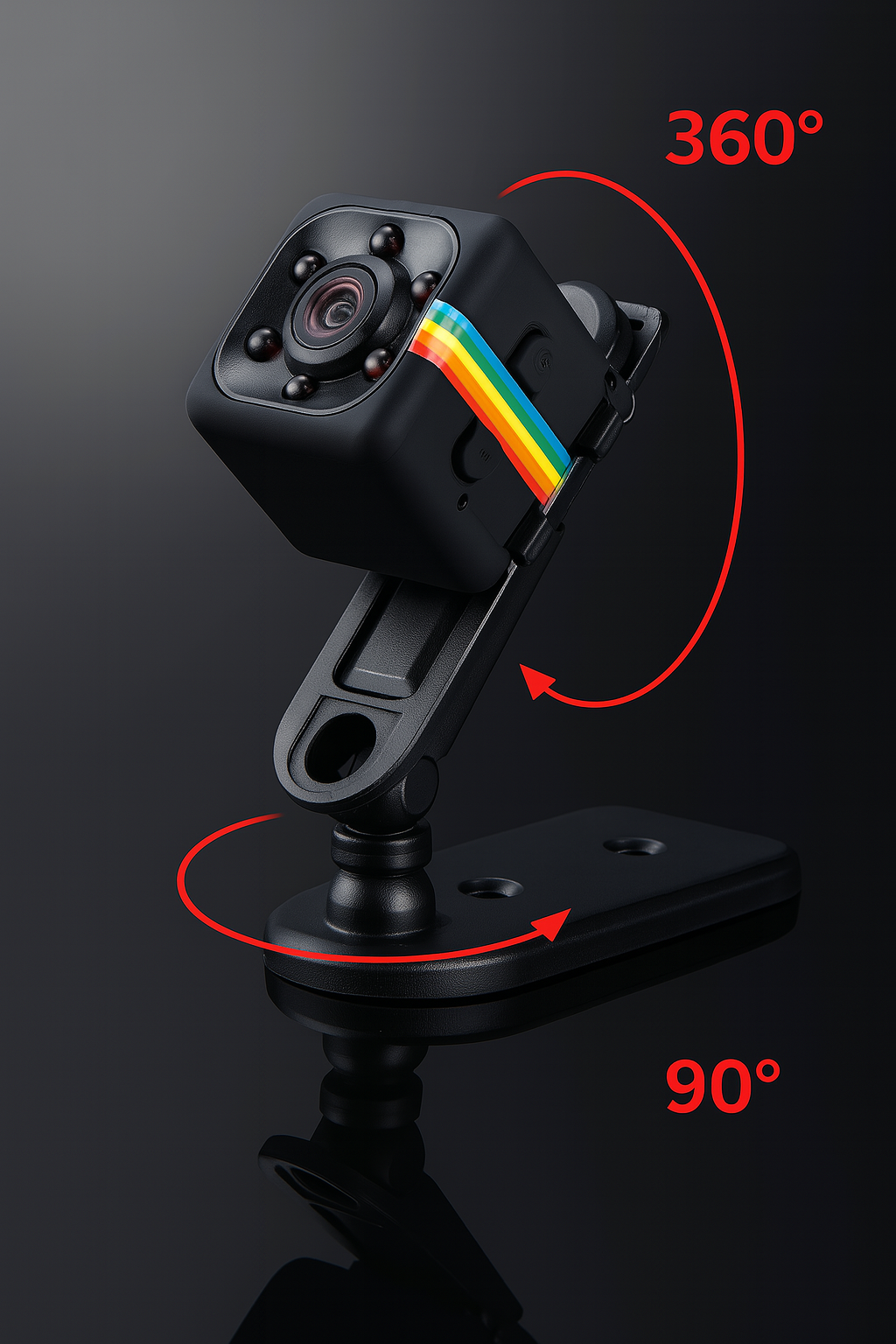 Mini Hidden Camera with Night Vision – HD Recording, Motion Detection & Adjustable Holding Stand