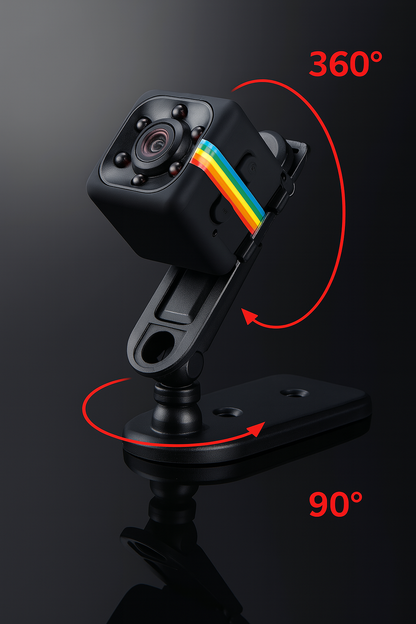 Mini Hidden Camera with Night Vision – HD Recording, Motion Detection & Adjustable Holding Stand