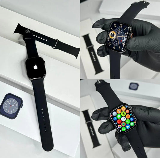 Apple logo series 9 Smart Watch- With 2 Straps - Premium Quality Apple Logo Smart Watch With 49mm Big Display(random color )